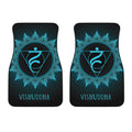 Vishuddha Chakra Symbol Print Front Car Floor Mats