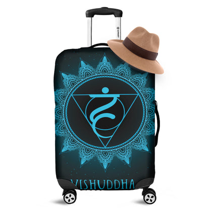 Vishuddha Chakra Symbol Print Luggage Cover
