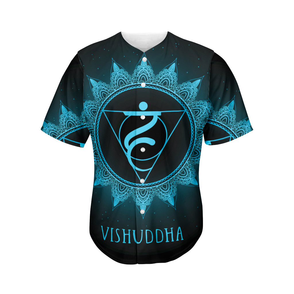 Vishuddha Chakra Symbol Print Men's Baseball Jersey