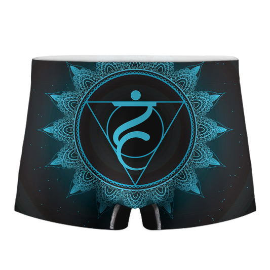 Vishuddha Chakra Symbol Print Men's Boxer Briefs