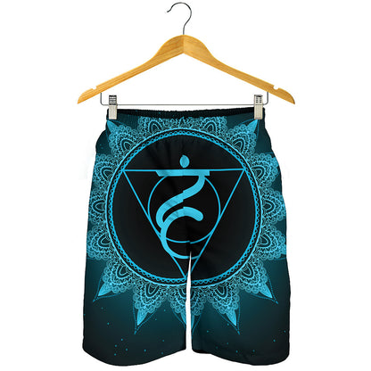 Vishuddha Chakra Symbol Print Men's Shorts