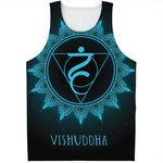 Vishuddha Chakra Symbol Print Men's Tank Top