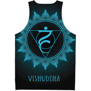 Vishuddha Chakra Symbol Print Men's Tank Top