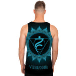 Vishuddha Chakra Symbol Print Men's Tank Top