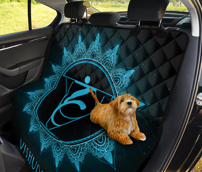 Vishuddha Chakra Symbol Print Pet Car Back Seat Cover