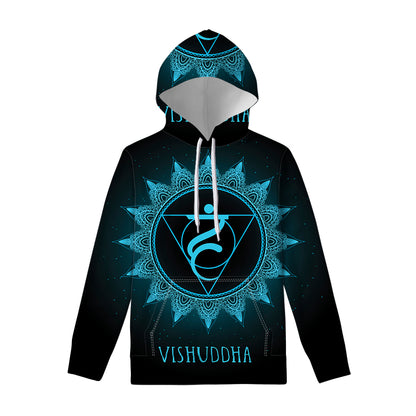 Vishuddha Chakra Symbol Print Pullover Hoodie