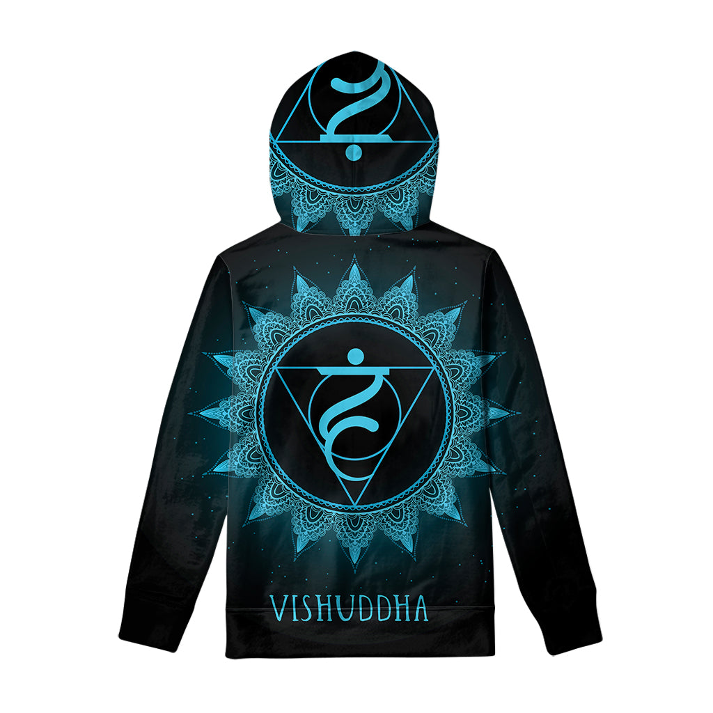 Vishuddha Chakra Symbol Print Pullover Hoodie
