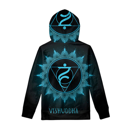 Vishuddha Chakra Symbol Print Pullover Hoodie