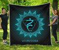 Vishuddha Chakra Symbol Print Quilt