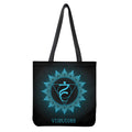 Vishuddha Chakra Symbol Print Tote Bag