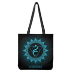 Vishuddha Chakra Symbol Print Tote Bag