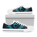 Vishuddha Chakra Symbol Print White Low Top Sneakers