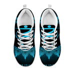 Vishuddha Chakra Symbol Print White Sneakers