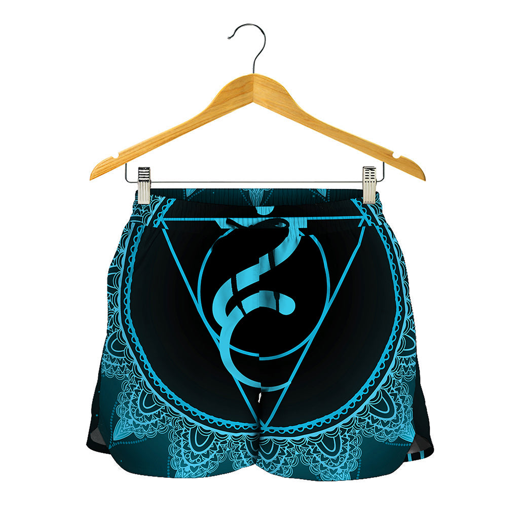 Vishuddha Chakra Symbol Print Women's Shorts