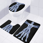 Vitruvian Man X-Ray Print 3 Piece Bath Mat Set
