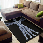 Vitruvian Man X-Ray Print Area Rug