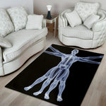 Vitruvian Man X-Ray Print Area Rug