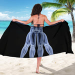 Vitruvian Man X-Ray Print Beach Sarong Wrap