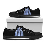 Vitruvian Man X-Ray Print Black Low Top Shoes