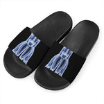 Vitruvian Man X-Ray Print Black Slide Sandals
