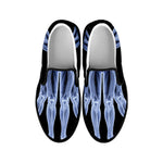Vitruvian Man X-Ray Print Black Slip On Shoes