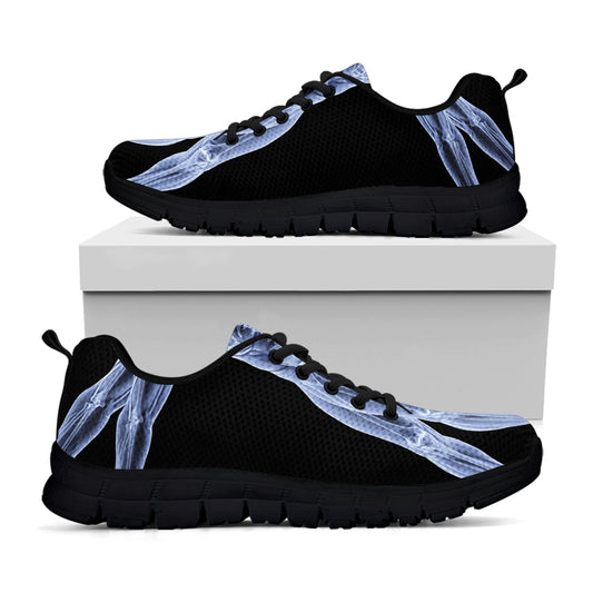 Vitruvian Man X-Ray Print Black Sneakers