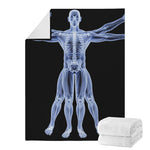 Vitruvian Man X-Ray Print Blanket