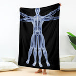 Vitruvian Man X-Ray Print Blanket