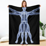 Vitruvian Man X-Ray Print Blanket