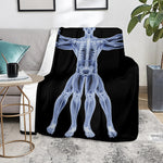 Vitruvian Man X-Ray Print Blanket