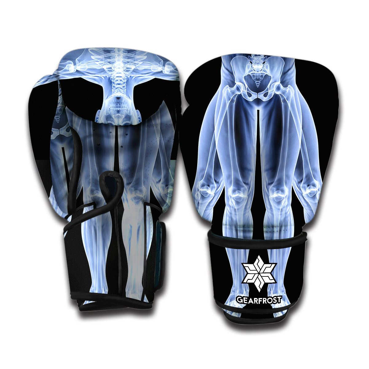 Vitruvian Man X-Ray Print Boxing Gloves