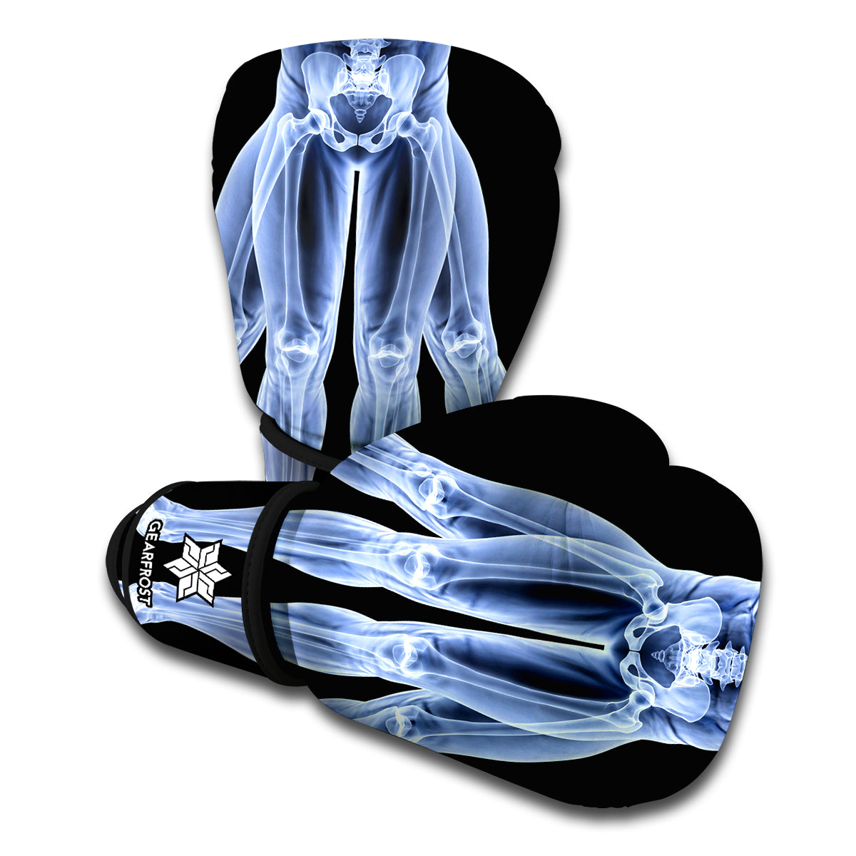 Vitruvian Man X-Ray Print Boxing Gloves
