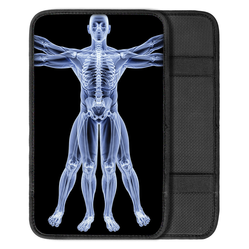 Vitruvian Man X-Ray Print Car Center Console Cover
