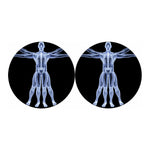 Vitruvian Man X-Ray Print Car Coasters
