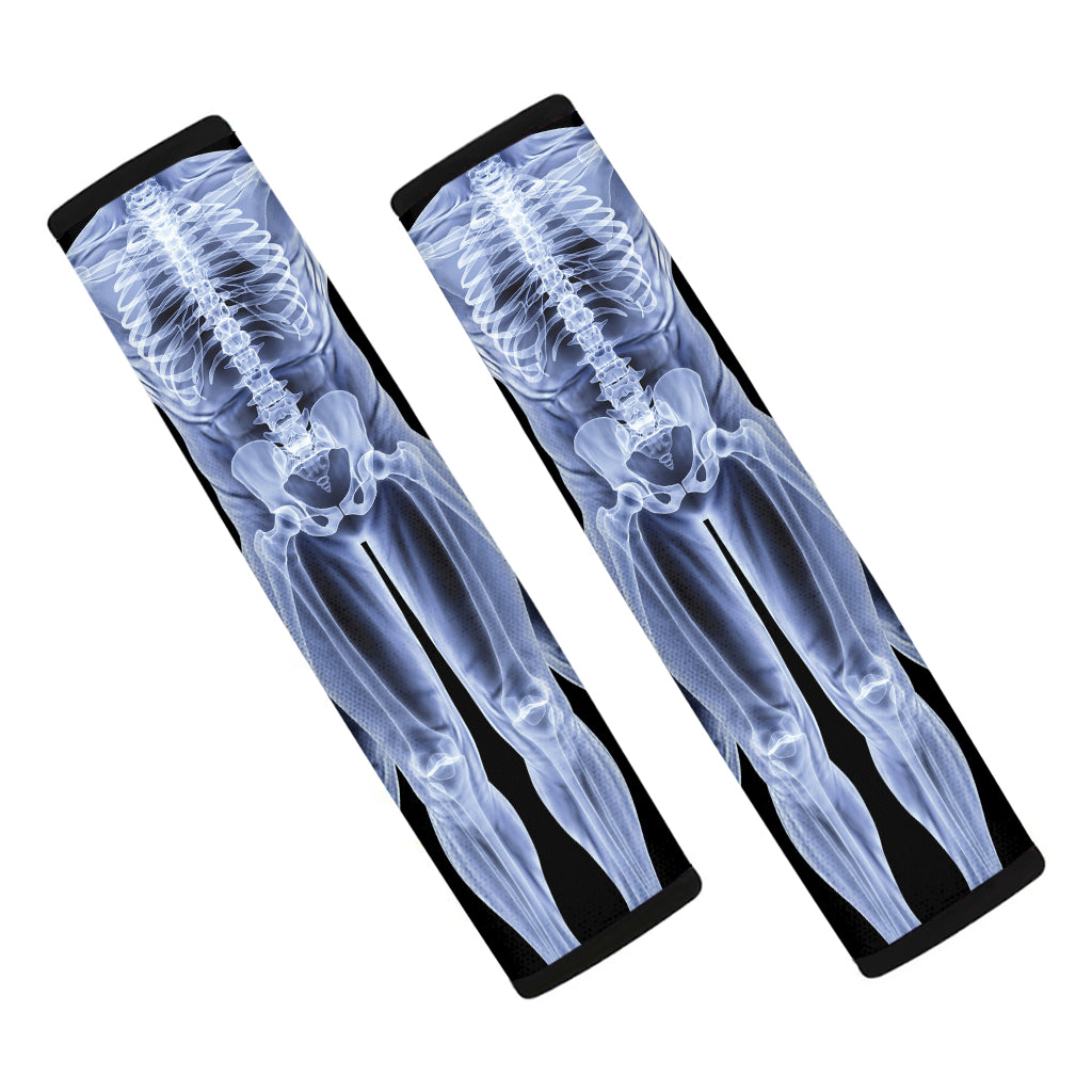 Vitruvian Man X-Ray Print Car Seat Belt Covers