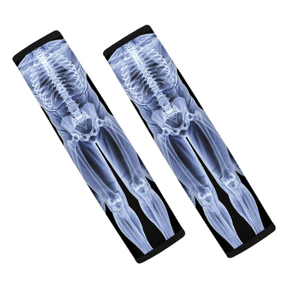 Vitruvian Man X-Ray Print Car Seat Belt Covers
