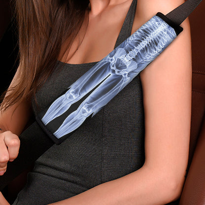 Vitruvian Man X-Ray Print Car Seat Belt Covers