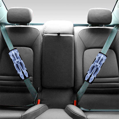 Vitruvian Man X-Ray Print Car Seat Belt Covers