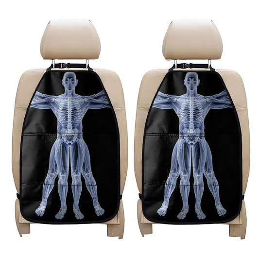 Vitruvian Man X-Ray Print Car Seat Organizers