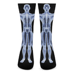 Vitruvian Man X-Ray Print Crew Socks