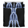 Vitruvian Man X-Ray Print Duvet Cover Bedding Set