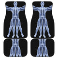 Vitruvian Man X-Ray Print Front and Back Car Floor Mats