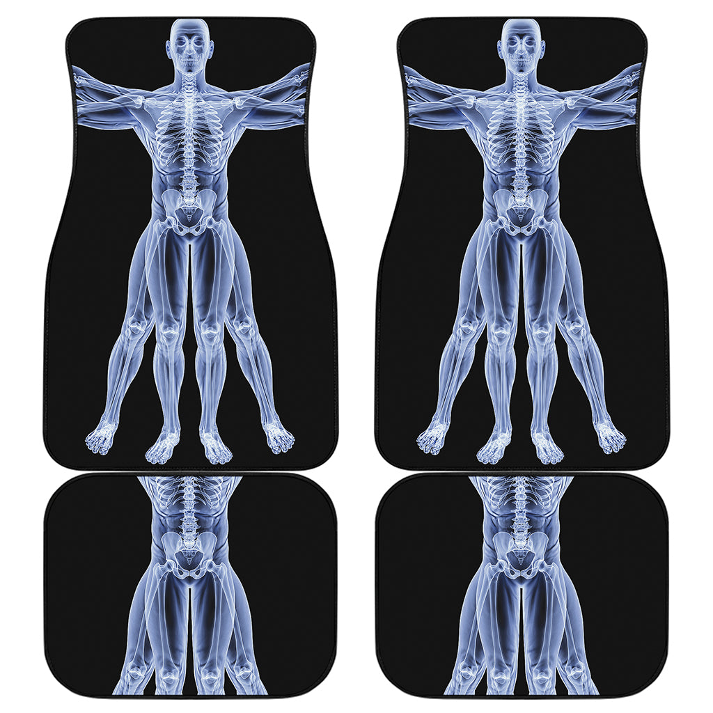 Vitruvian Man X-Ray Print Front and Back Car Floor Mats