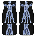 Vitruvian Man X-Ray Print Front and Back Car Floor Mats