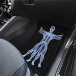 Vitruvian Man X-Ray Print Front and Back Car Floor Mats