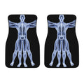 Vitruvian Man X-Ray Print Front Car Floor Mats
