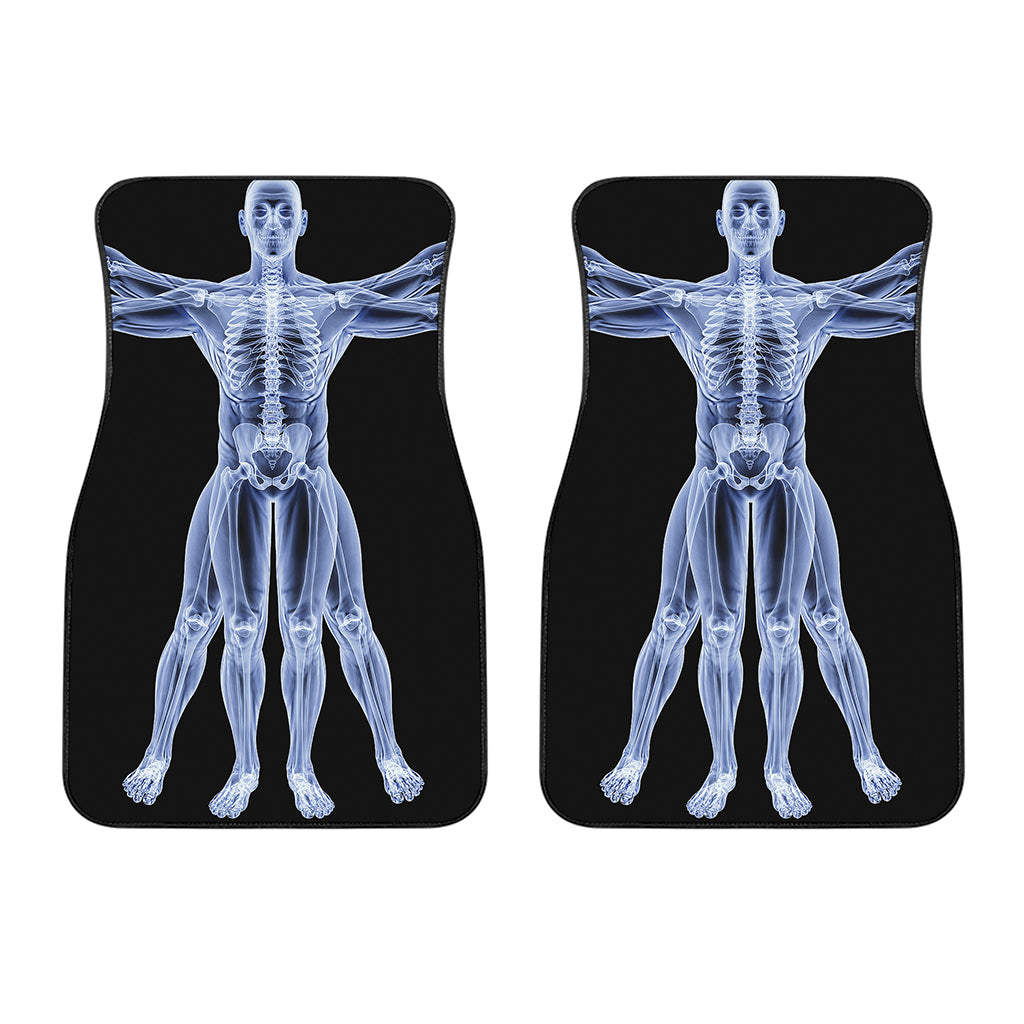 Vitruvian Man X-Ray Print Front Car Floor Mats