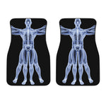 Vitruvian Man X-Ray Print Front Car Floor Mats