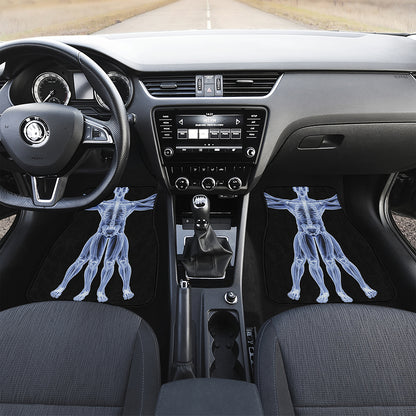Vitruvian Man X-Ray Print Front Car Floor Mats