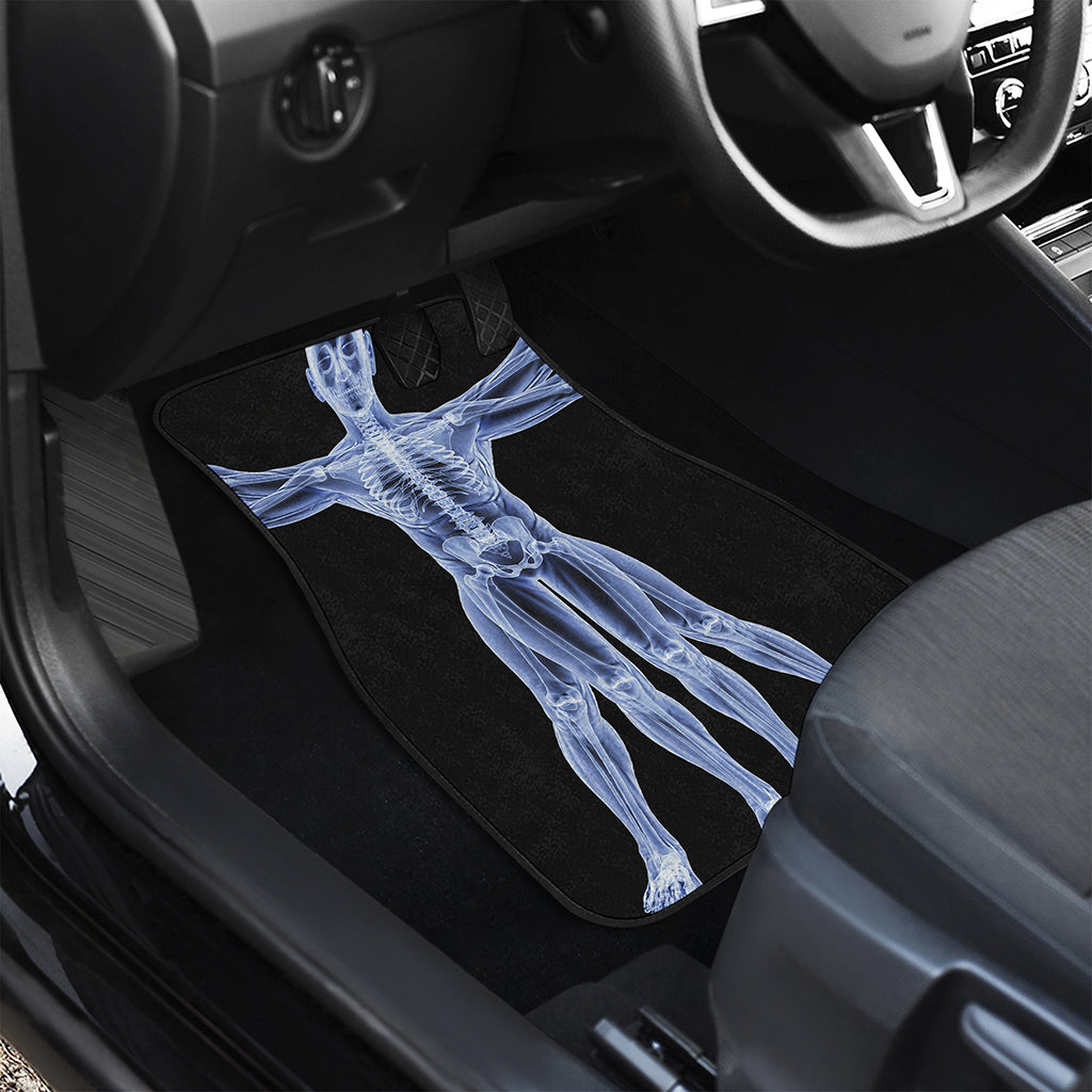 Vitruvian Man X-Ray Print Front Car Floor Mats